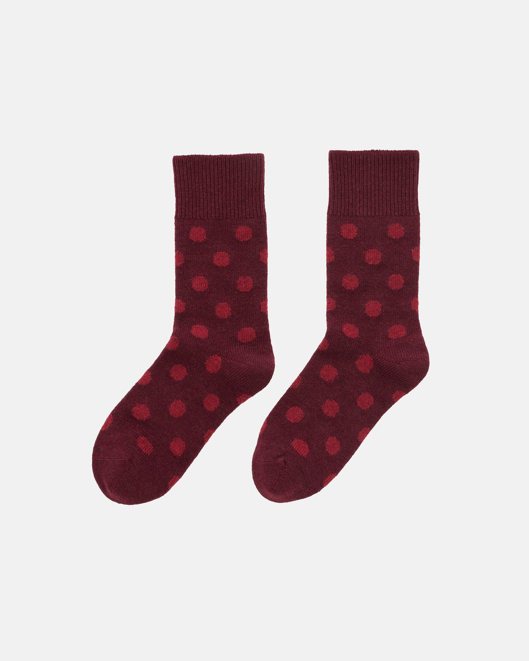 Juuri Pallo Wool Socks - Maroon