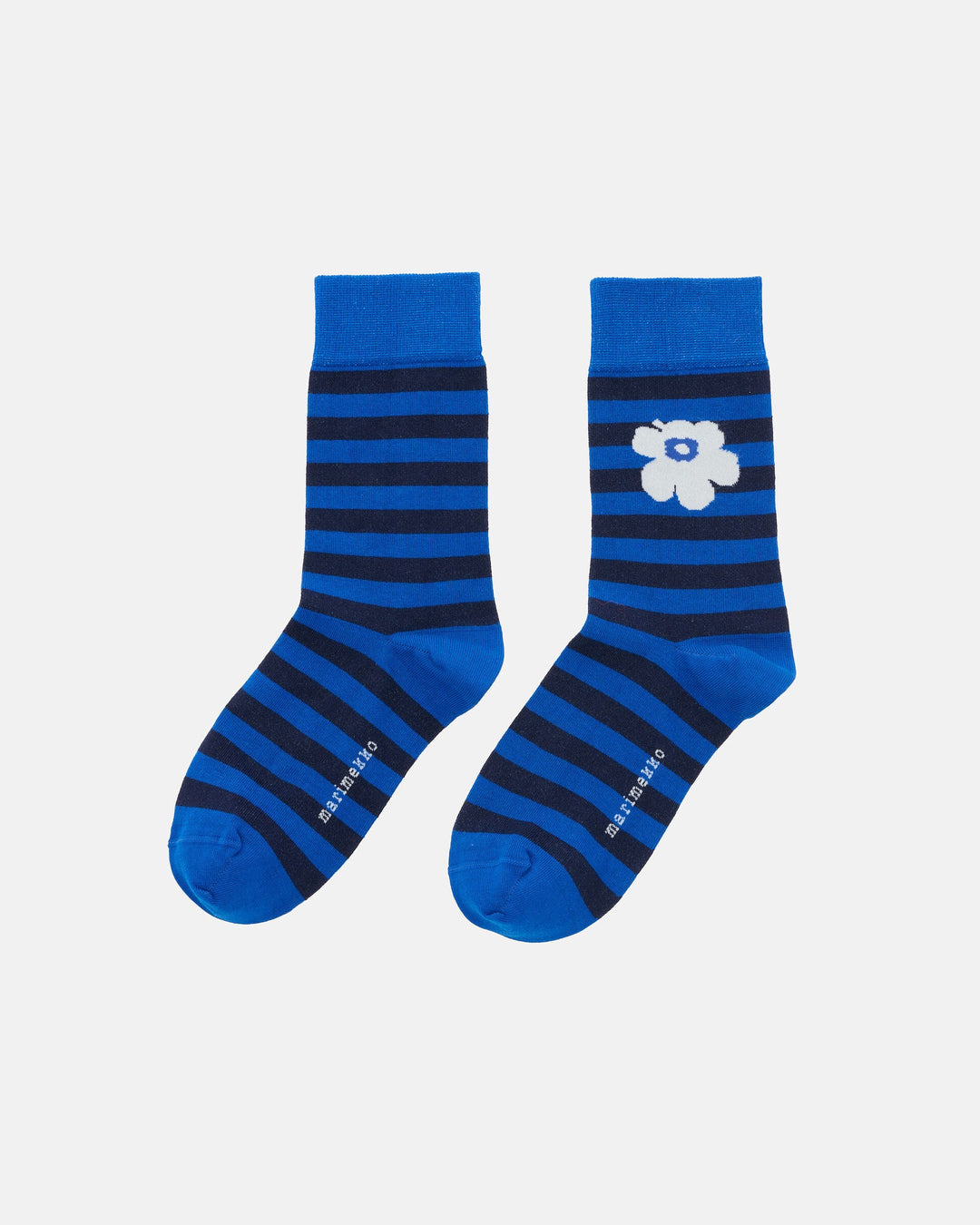 Kasvaa Tasaraita Unikko One Socks - Blue/Black