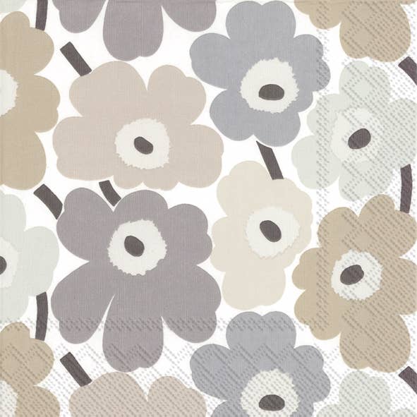 Mini Unikko Lunch Paper Napkin - Beige
