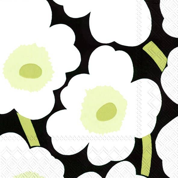 Unikko Paper Napkins - Black