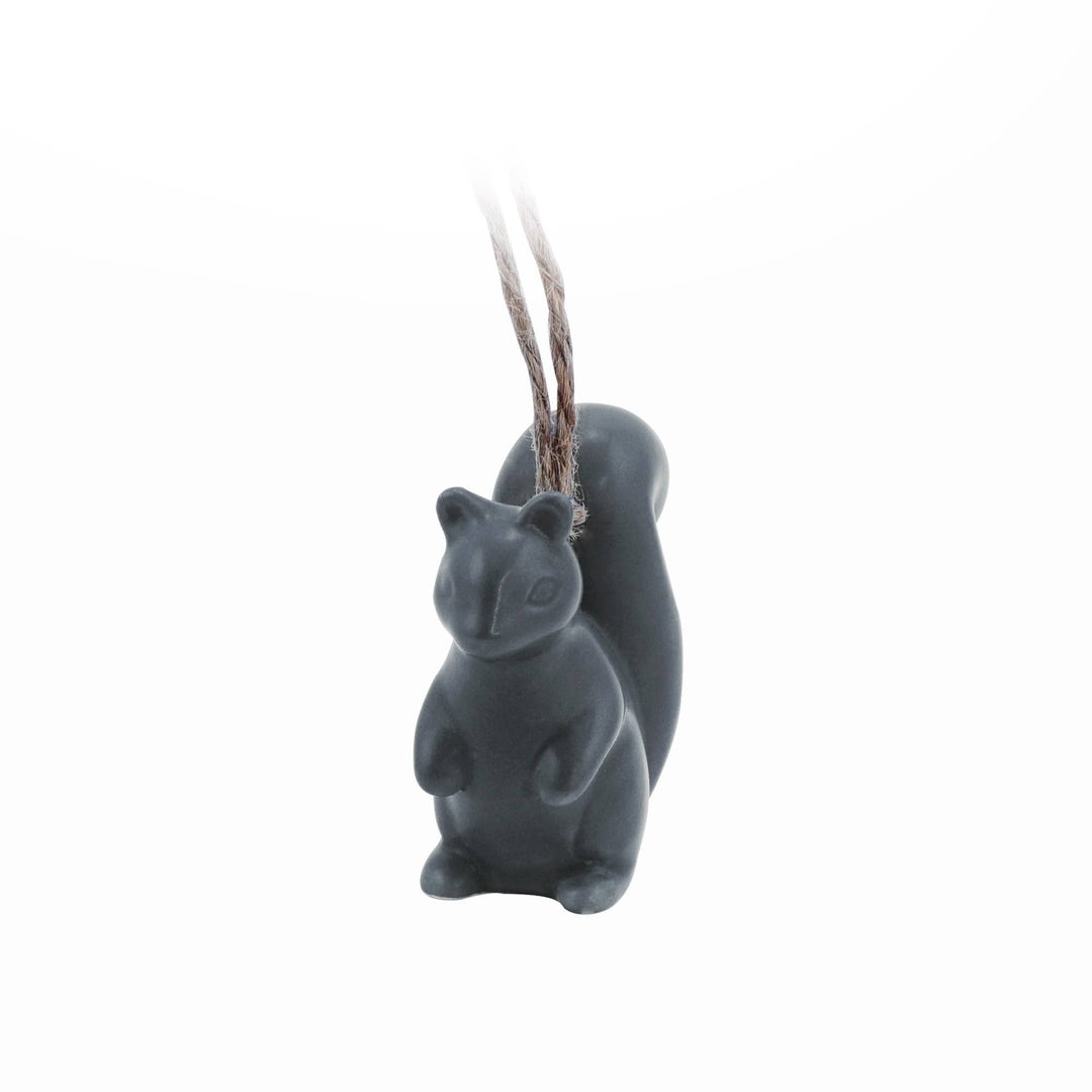 Ceramic Squirrel Ornament - Navy