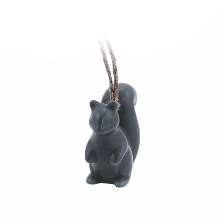 Ceramic Squirrel Ornament - Navy