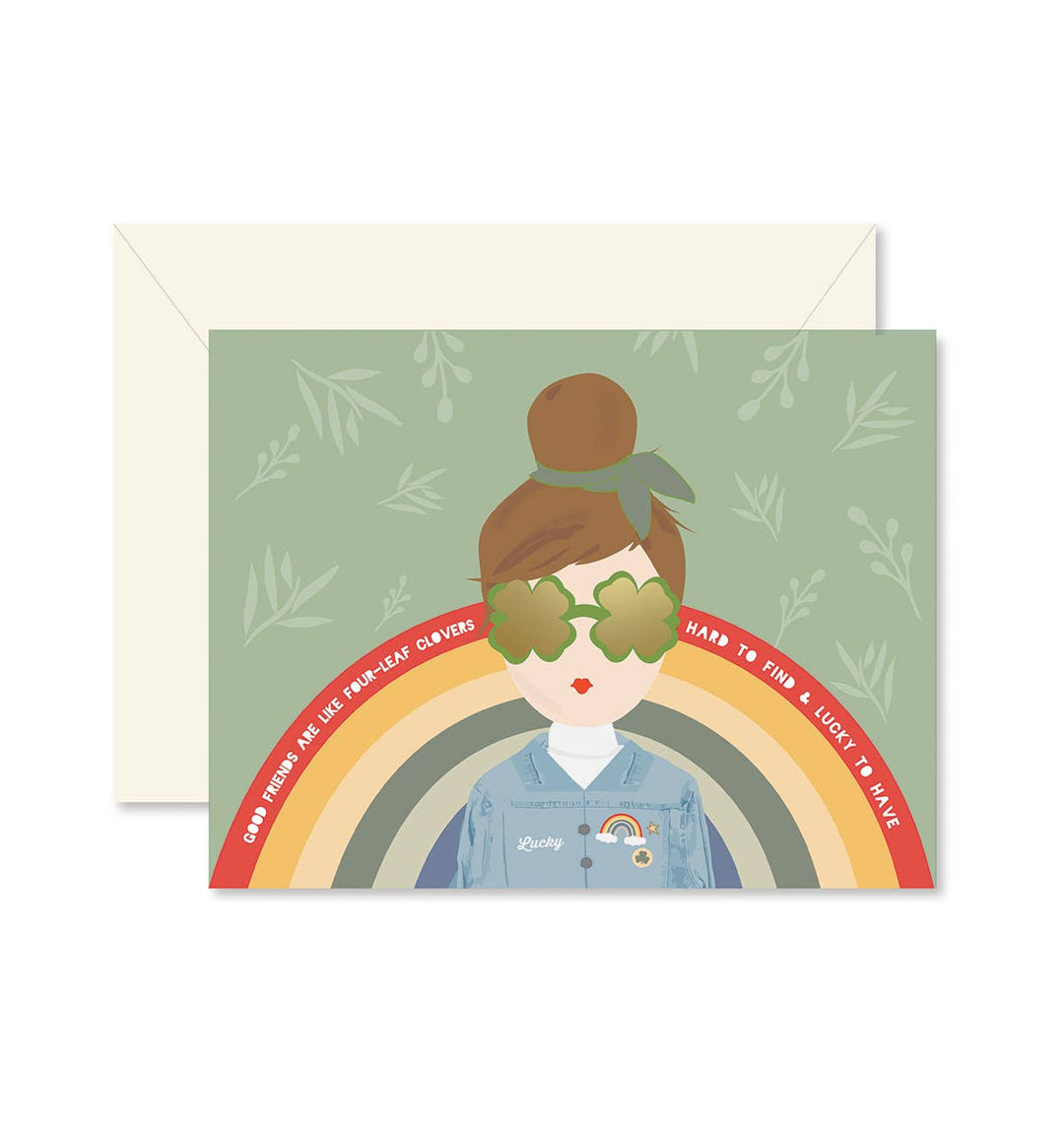 Ginger Girl Lucky Greeting Card