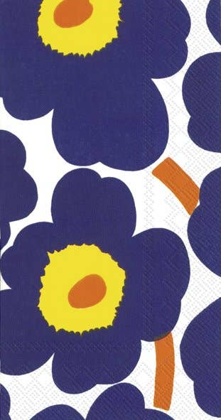 Unikko Buffet Paper Napkins - Blue