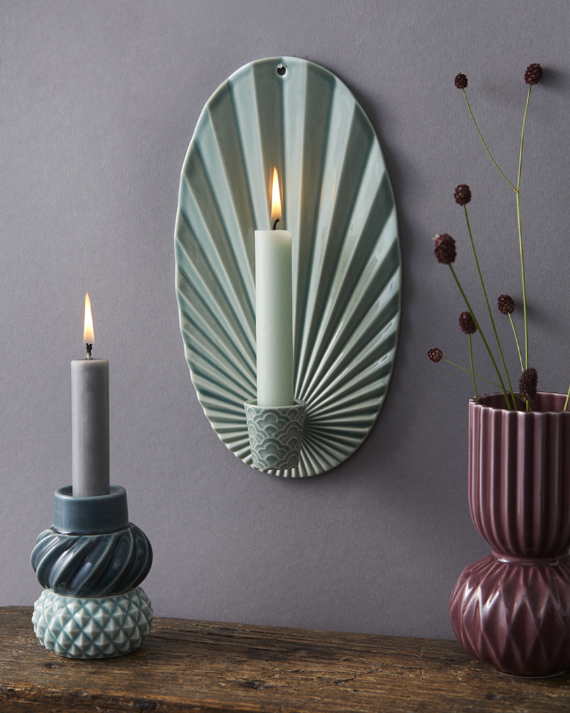 Pipanella Waves Candle Sconce Peacock