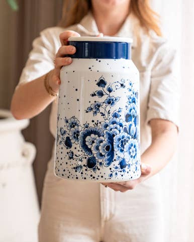 Delft Large Milk Can Vase