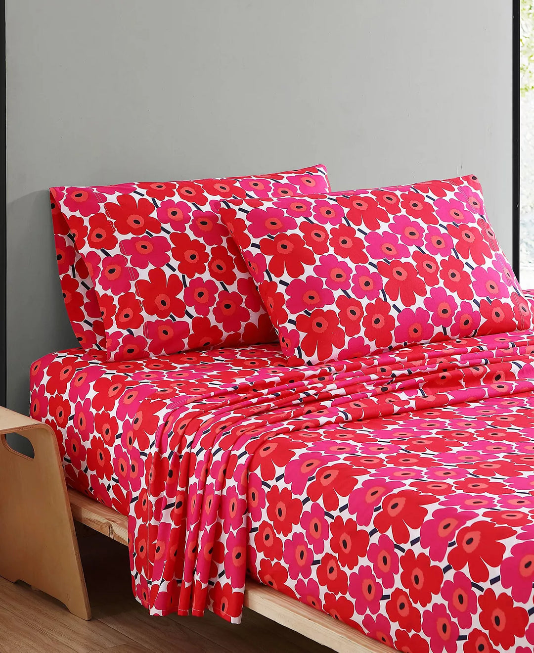 mini unikko red sheet set - king