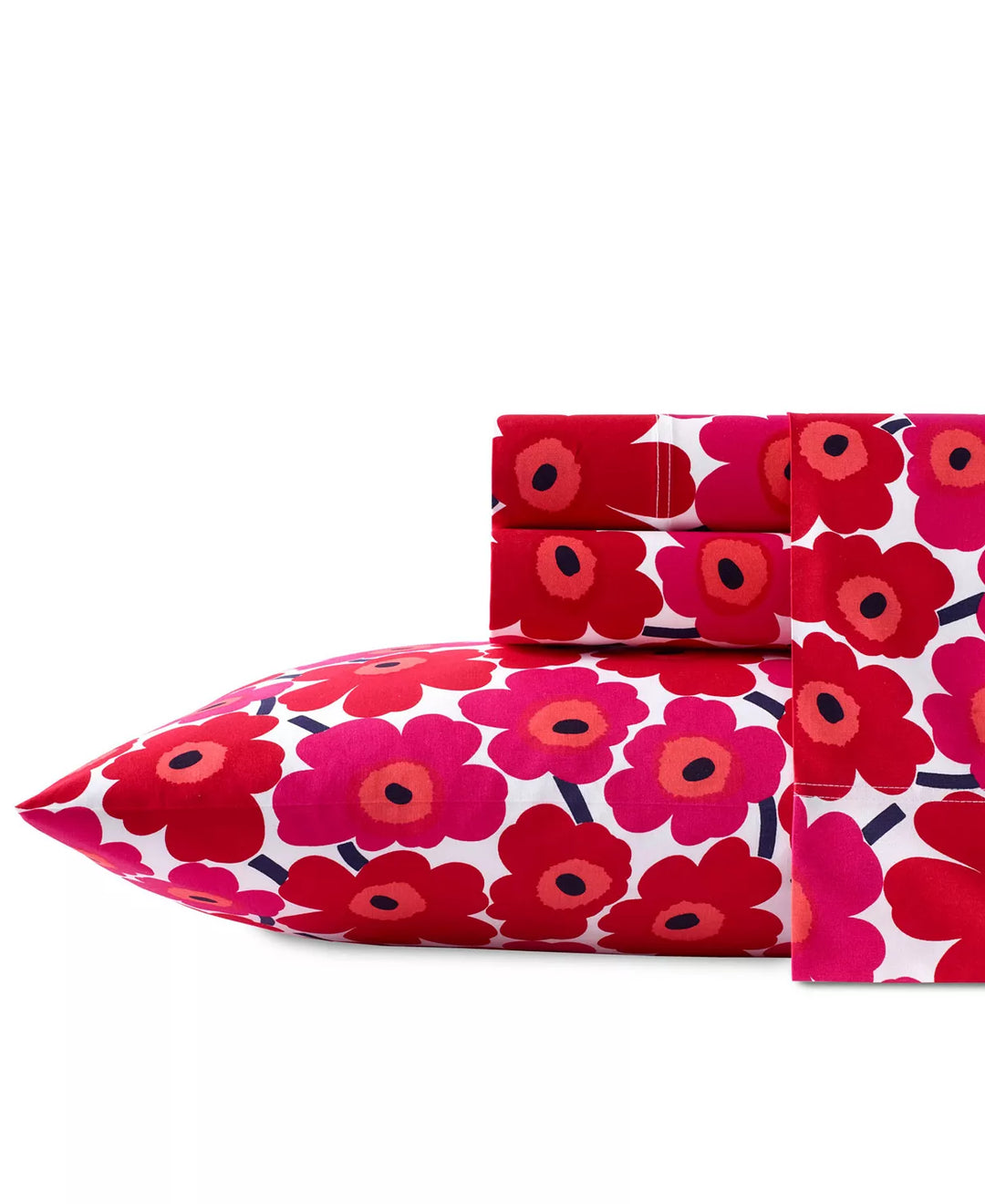 mini unikko red sheet set king