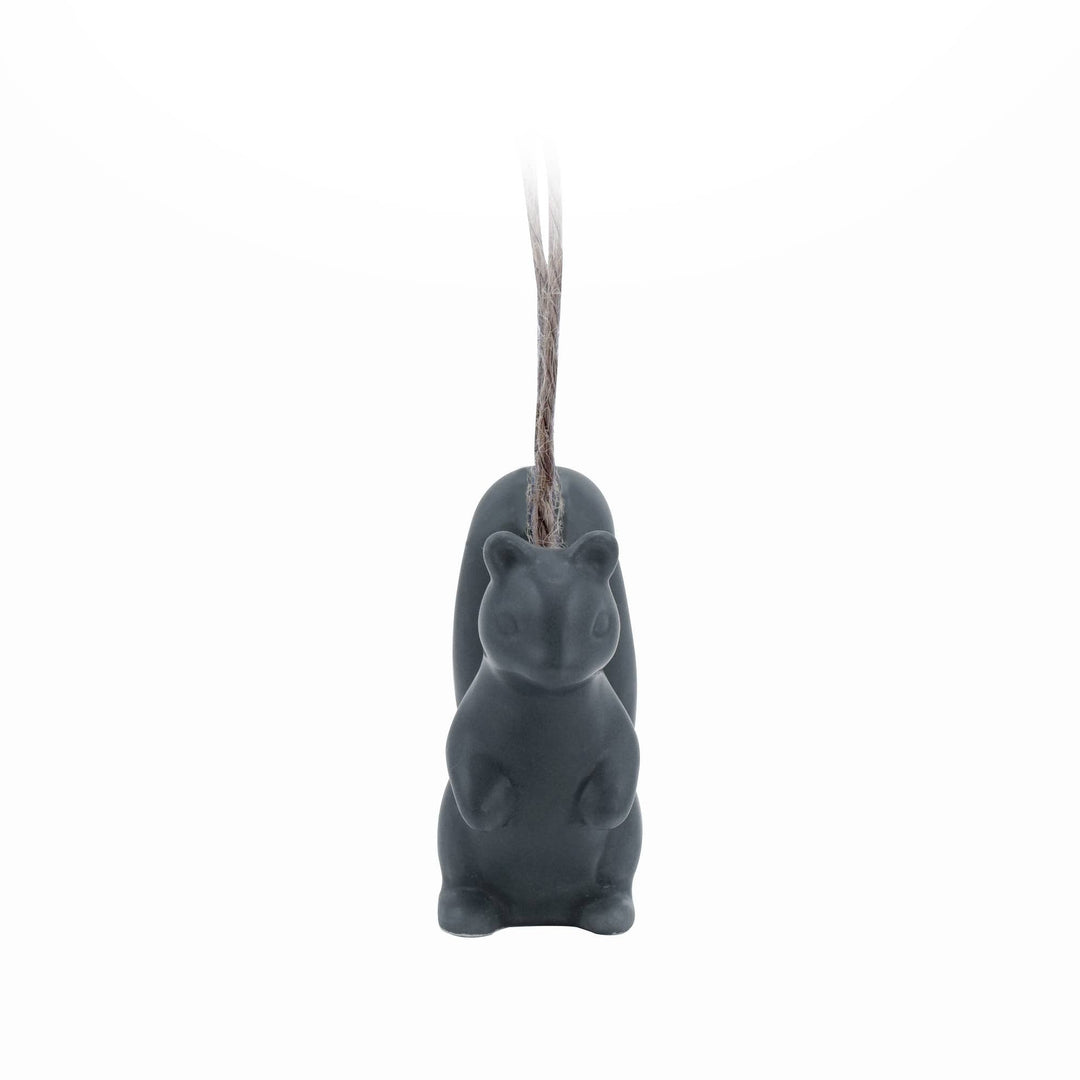 Ceramic Squirrel Ornament - Navy