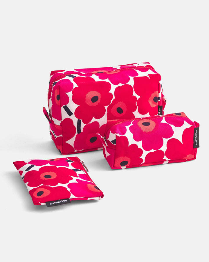 tiise mini unikko cosmetic bag - red