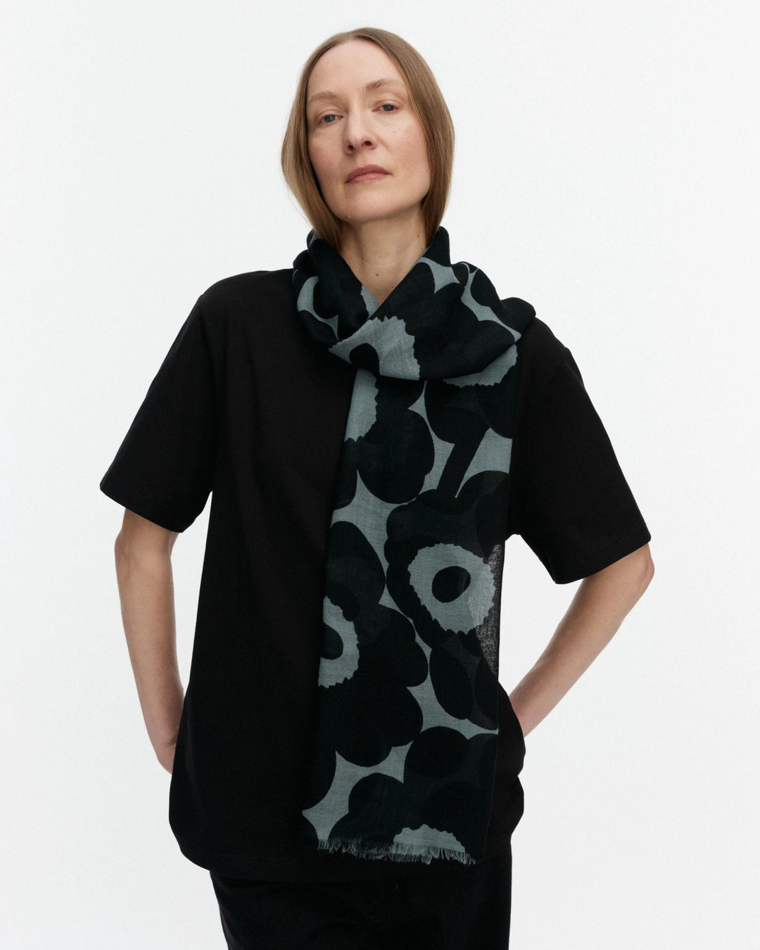 fiore unikko scarf - black