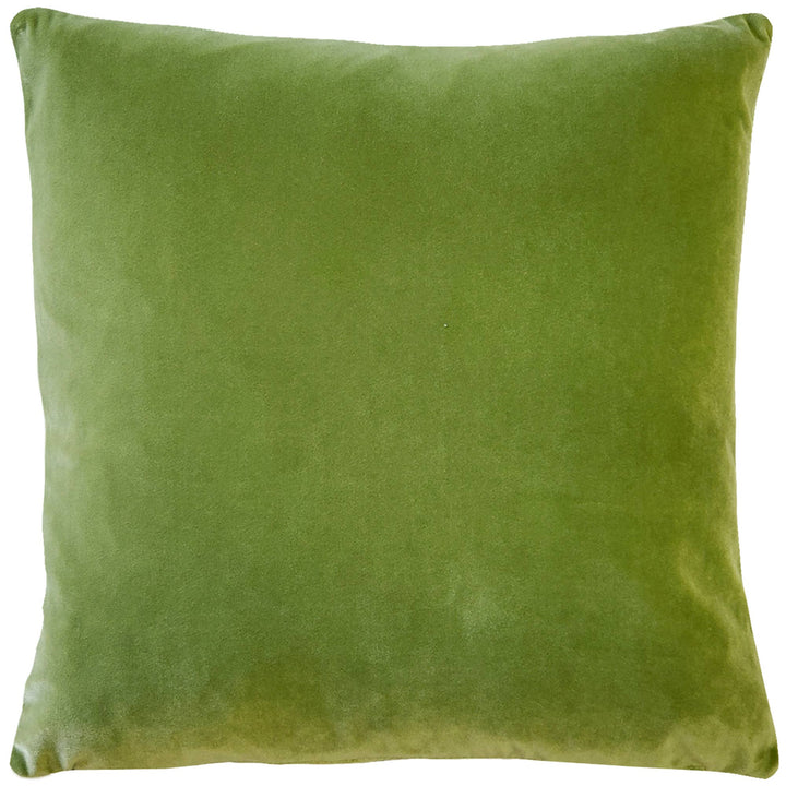 Castello Summer Green Velvet Throw Pillow, 17"x17"