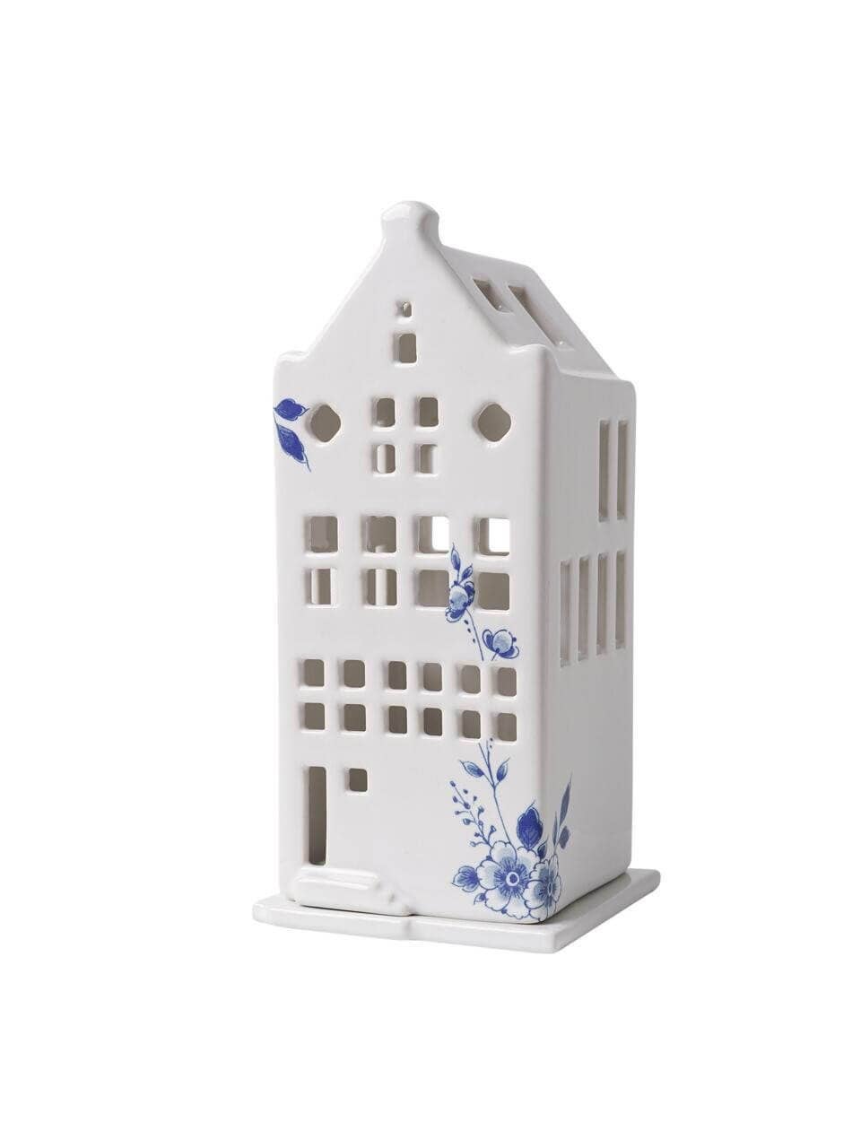 Tealight House Holder Delft Floral