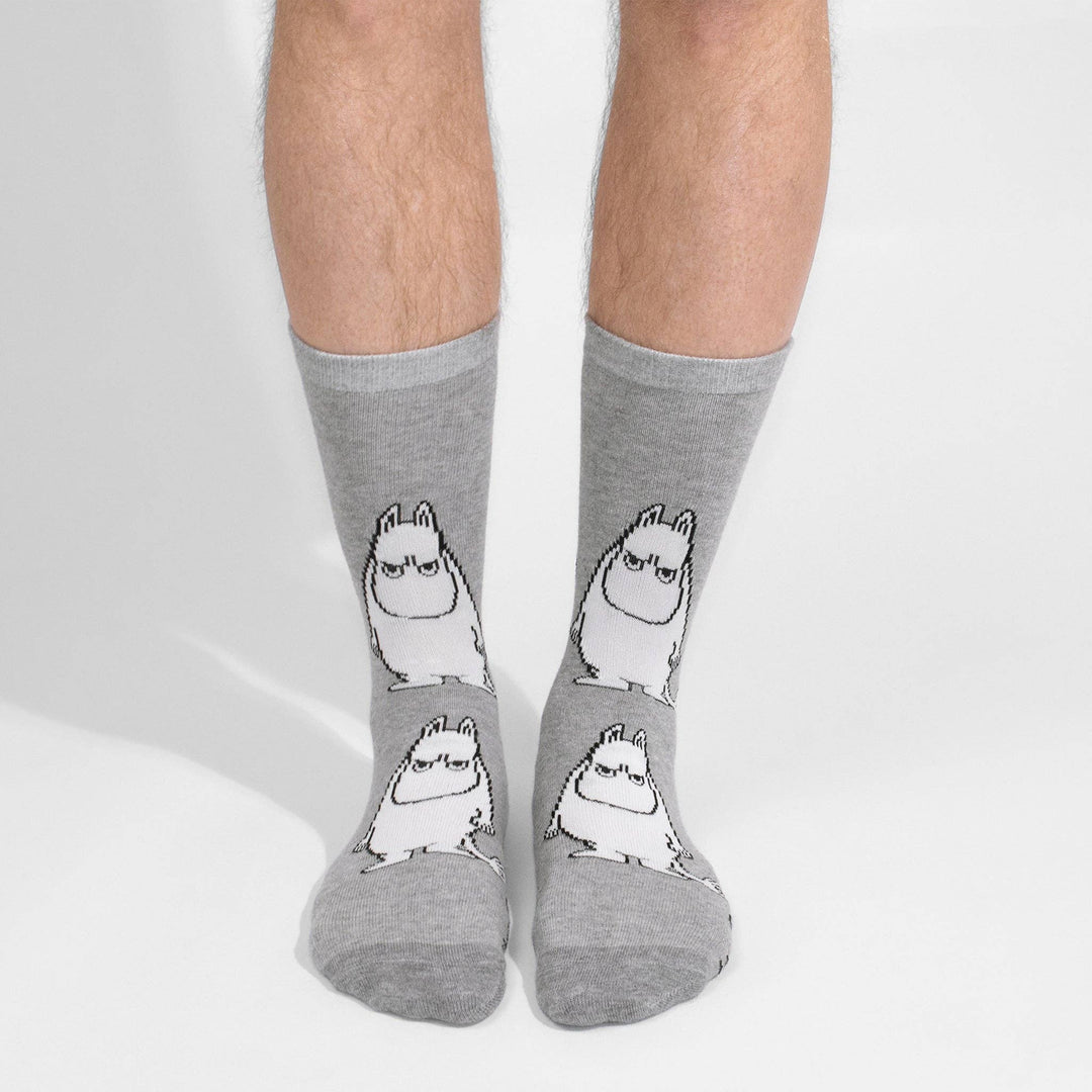 Moomintroll Grumpy Men Socks - Grey: EU 40-45