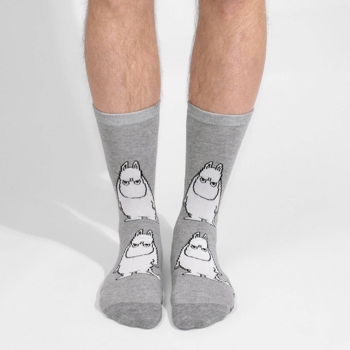 Moomintroll Grumpy Men Socks - Grey: EU 40-45