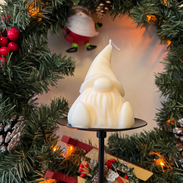 Cute Gnome Scented Christmas Candle: Clementine & Sage