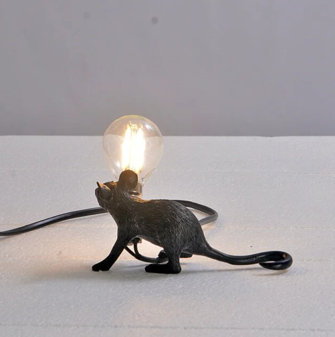 Black Mouse Resin Night Light