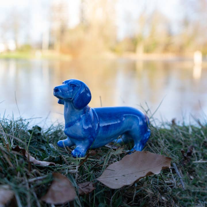 Blue Delft Dachshund
