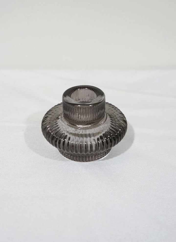 Double Sided Glass Candle Holder - Rounded Edge