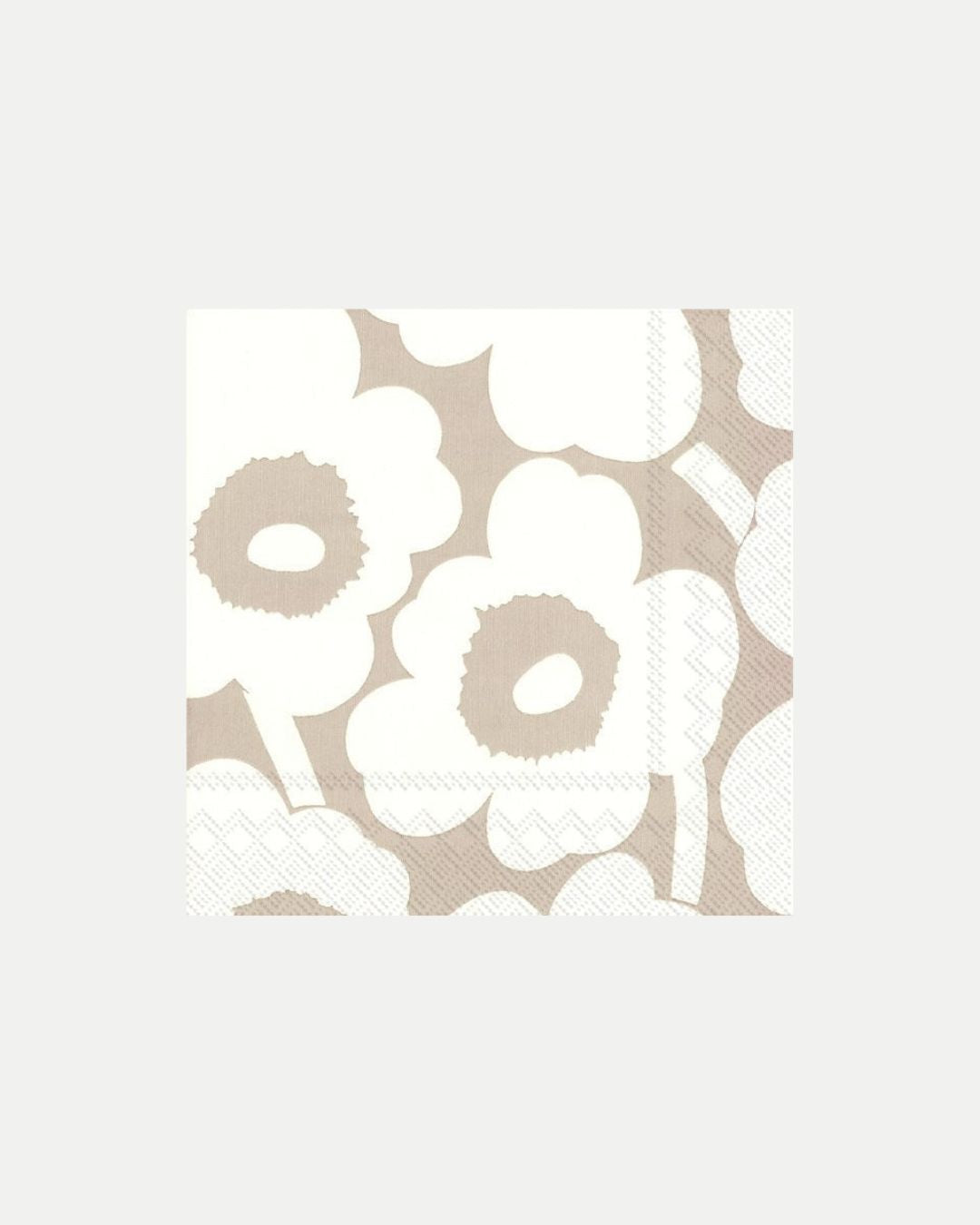 unikko cocktail paper napkins - linen cream