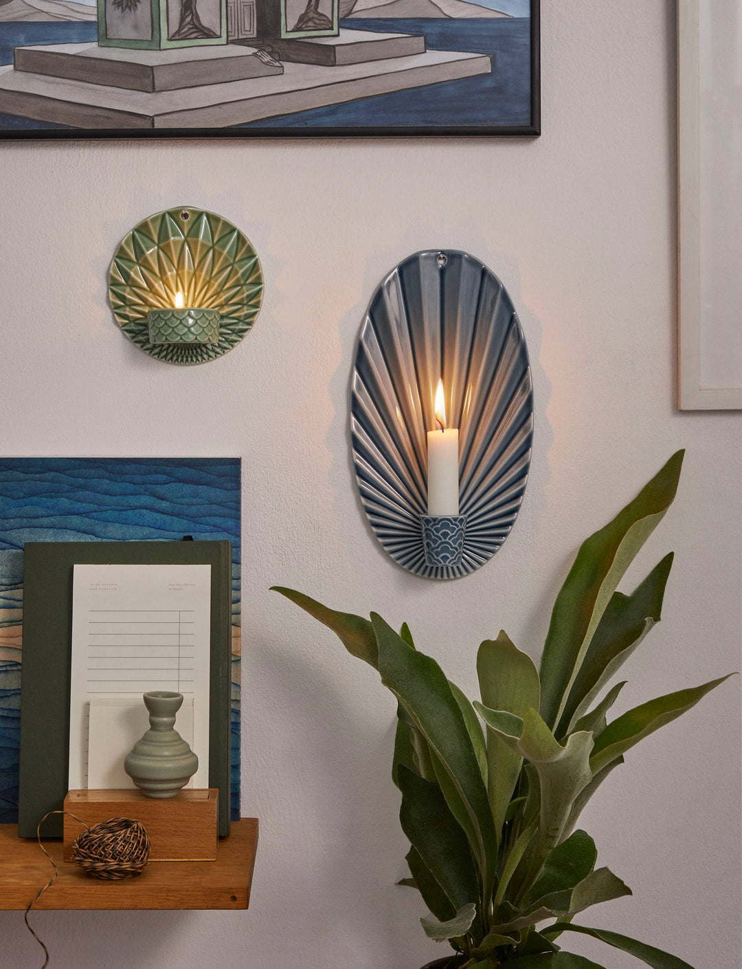 Pipanella Waves Candle Sconce Midnight