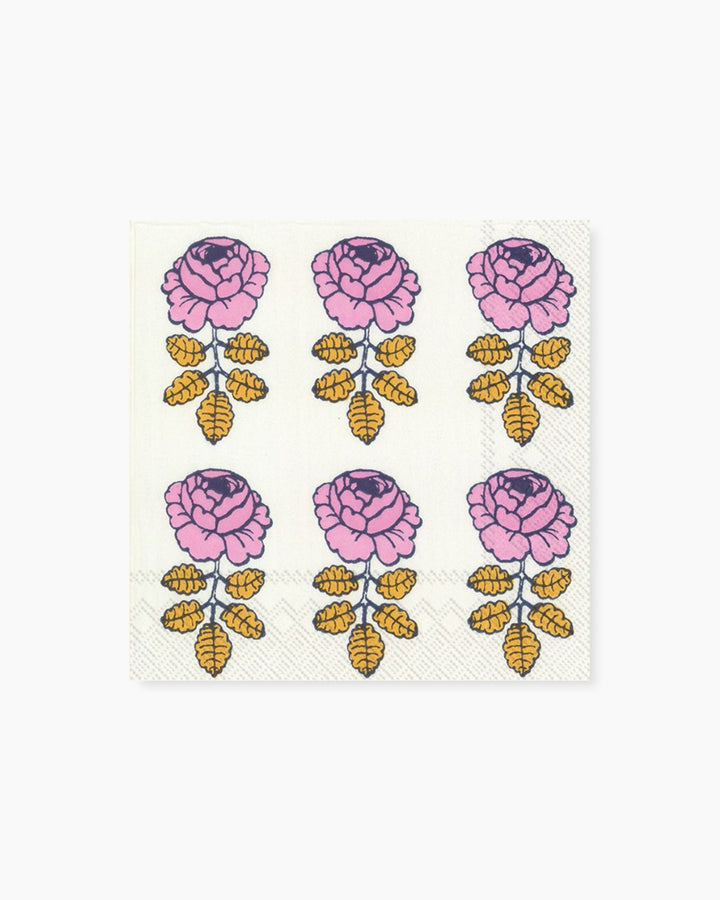 vihkiruusu white cocktail paper napkins