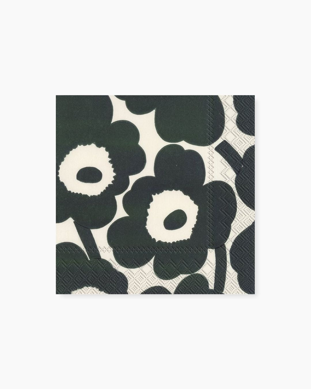 unikko cocktail paper napkins - cream green