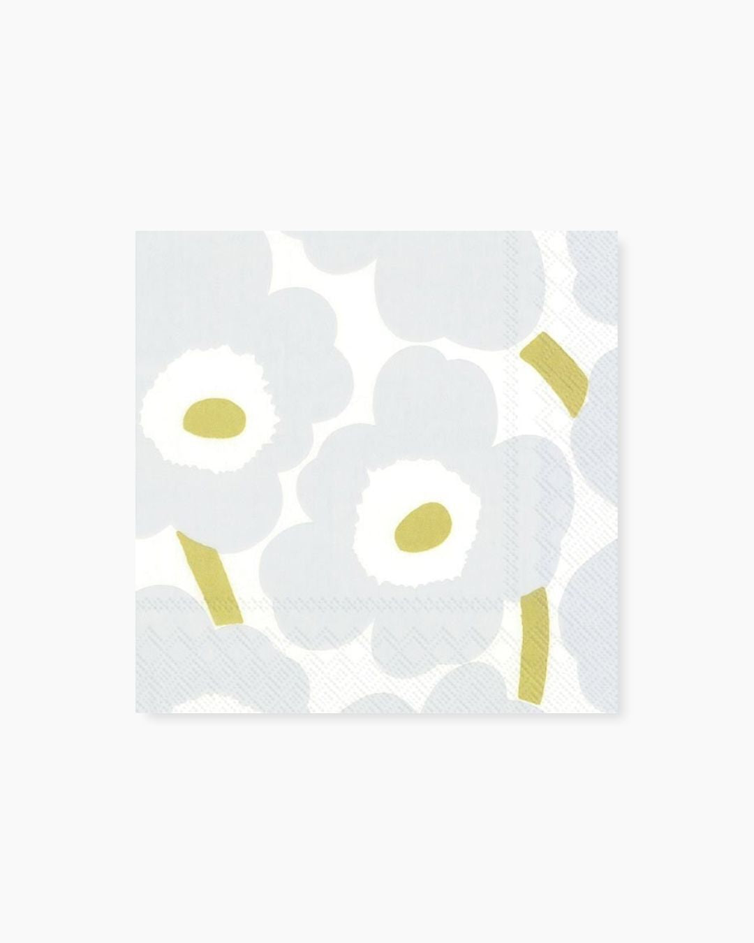 unikko lunch paper napkins - white silver