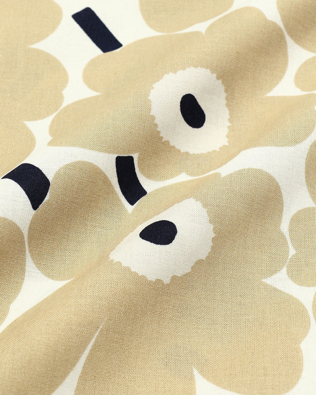 mini-unikko beige cotton fabric