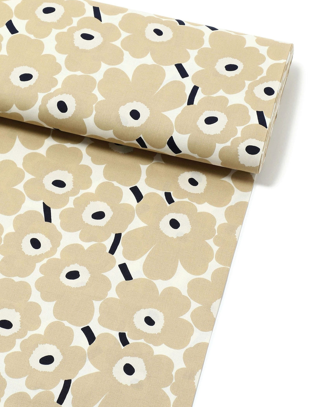 mini-unikko beige cotton fabric