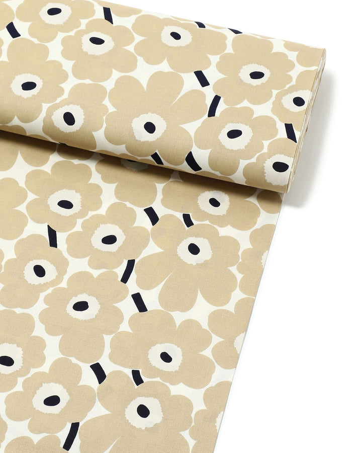 mini-unikko beige cotton fabric