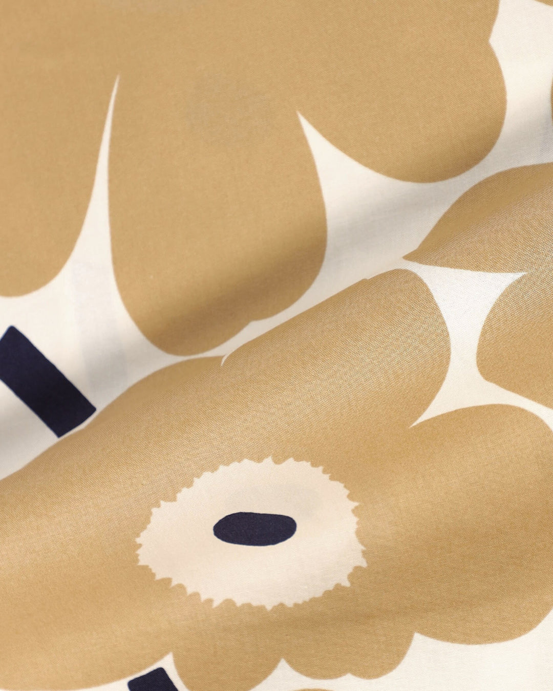 pieni unikko beige cotton fabric