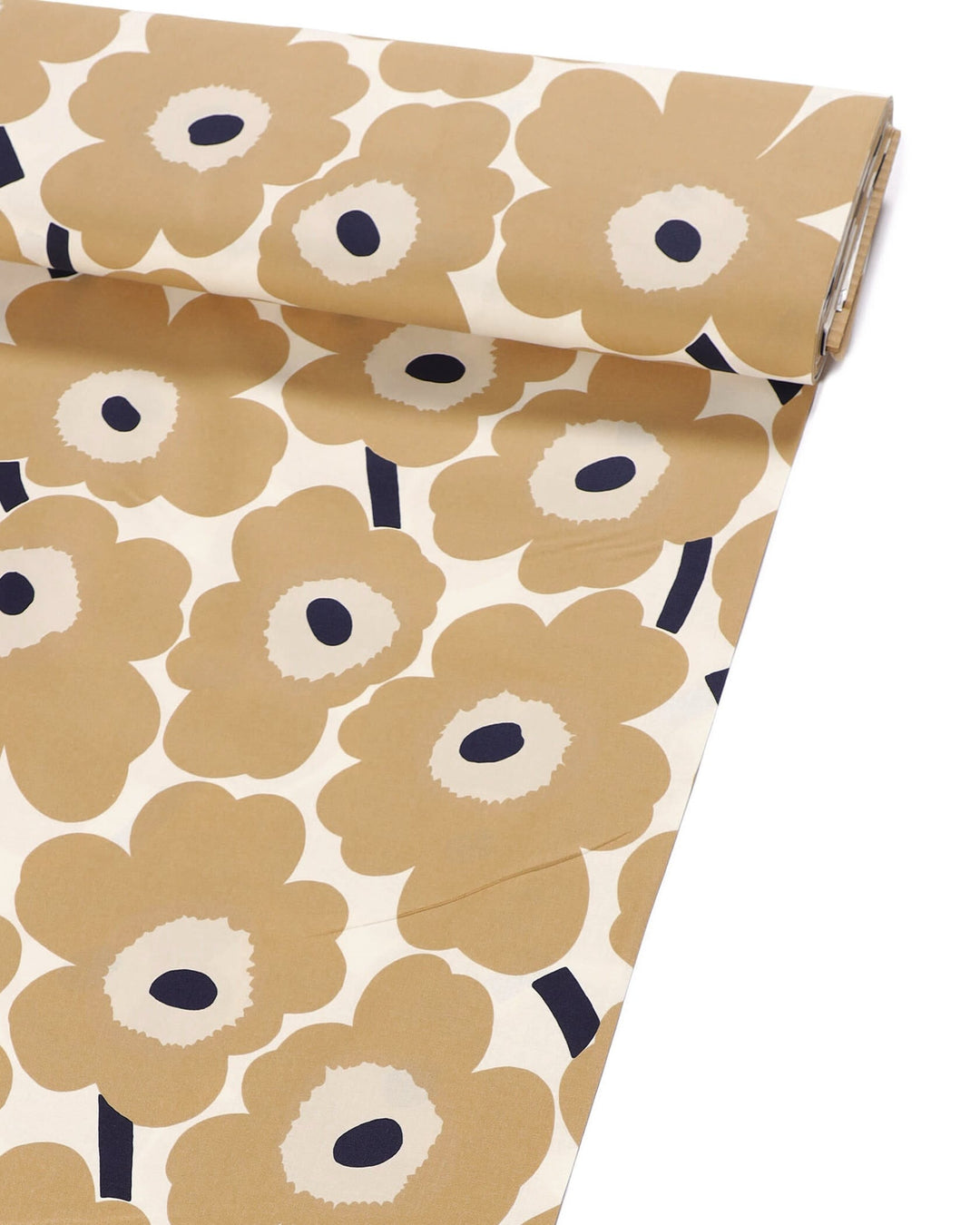 pieni unikko beige cotton fabric