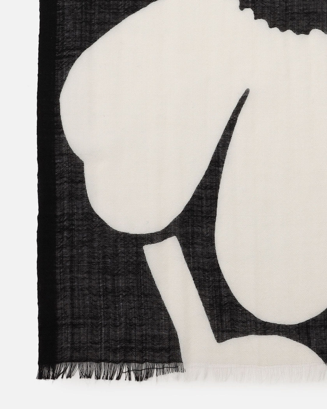 fiore unikko scarf - black/white