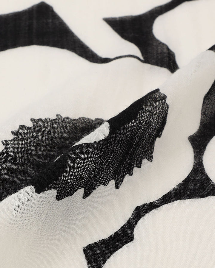 fiore unikko scarf - black/white