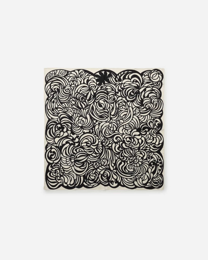 lauhtua sunnuntai silk scarf - black/white