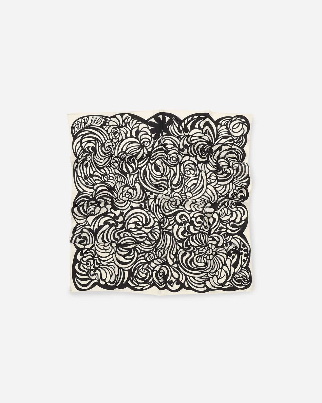 lauhtua sunnuntai silk scarf - black/white