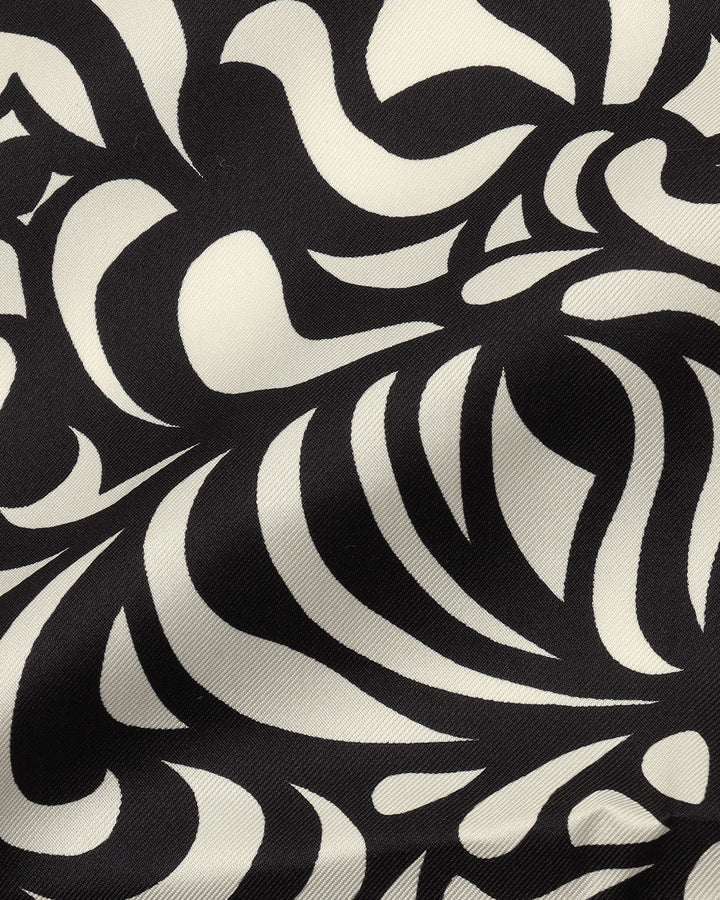 lauhtua sunnuntai silk scarf - black/white
