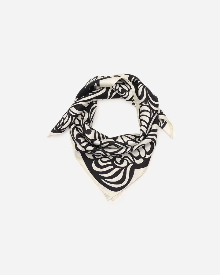 lauhtua sunnuntai silk scarf - black/white