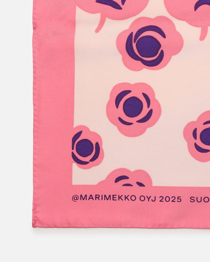 lauhtua tumma silk scarf - pink/cream