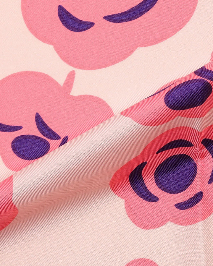 lauhtua tumma silk scarf - pink/cream