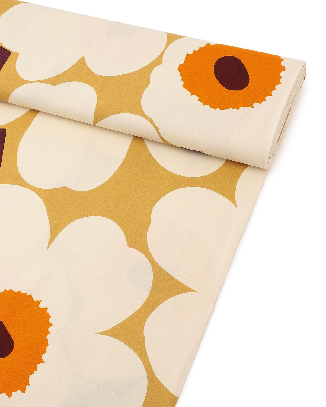 unikko cotton fabric - caramel/orange