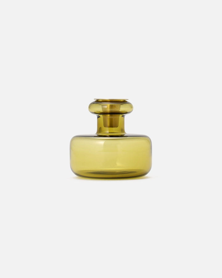 puteli candle holder - green umber