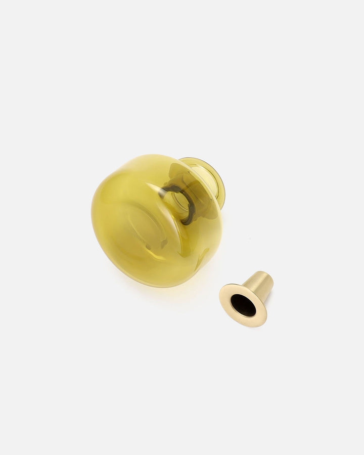puteli candle holder - green umber
