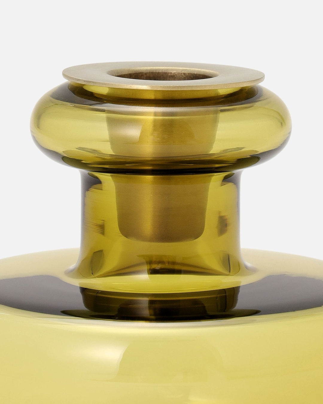 puteli candle holder - green umber