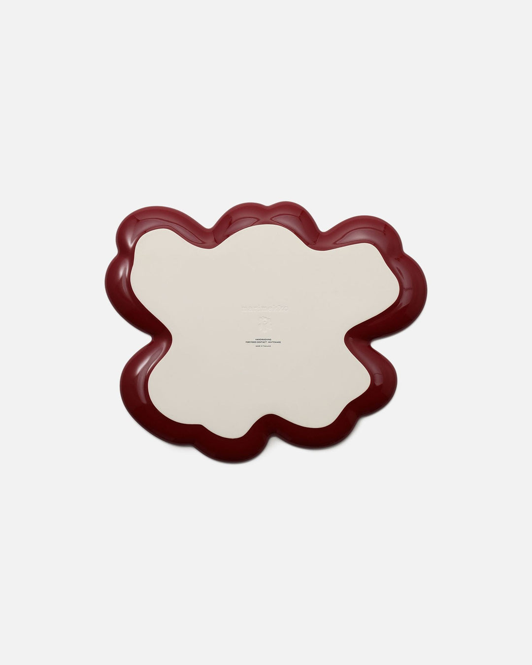 unikko shape serving platter 32 cm - burgundy