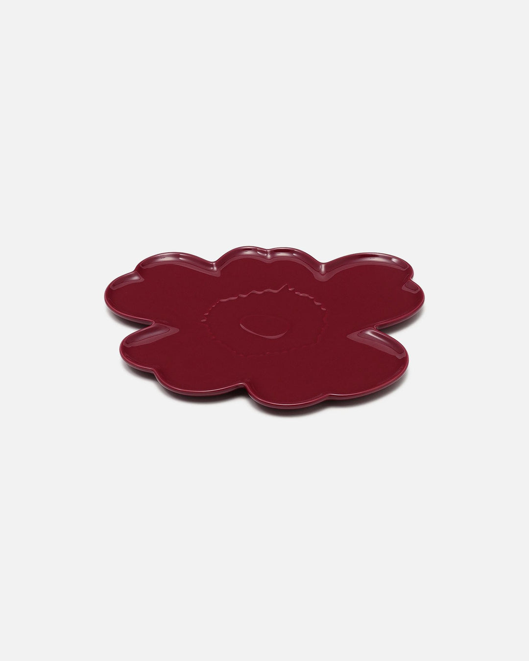 unikko shape serving platter 32 cm - burgundy