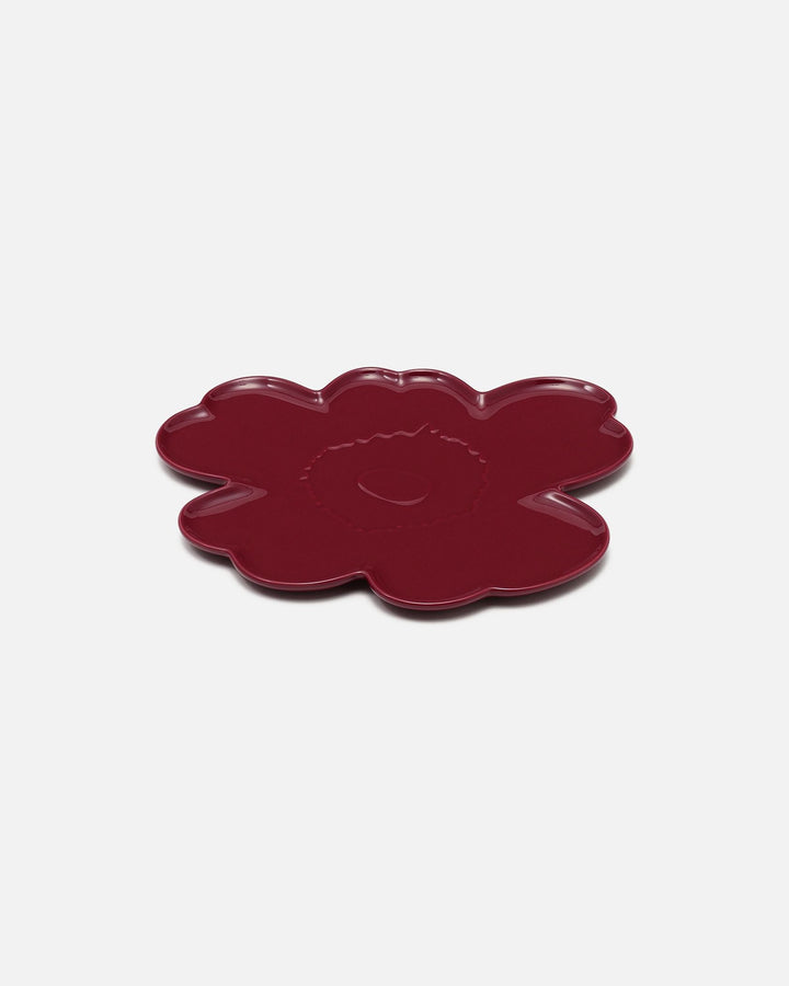 unikko shape serving platter 32 cm - burgundy