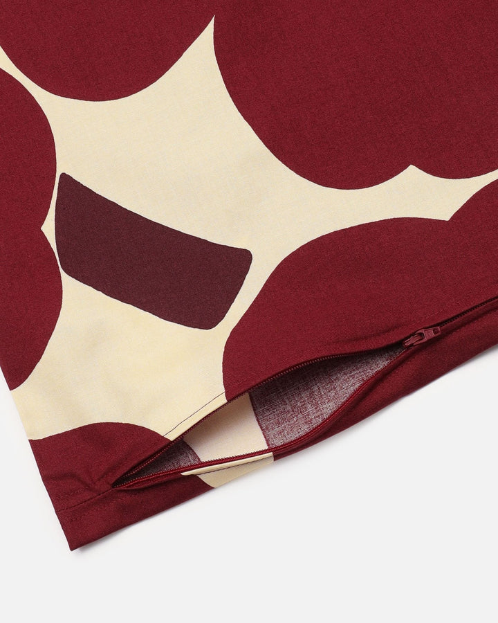 unikko maroon cushion cover