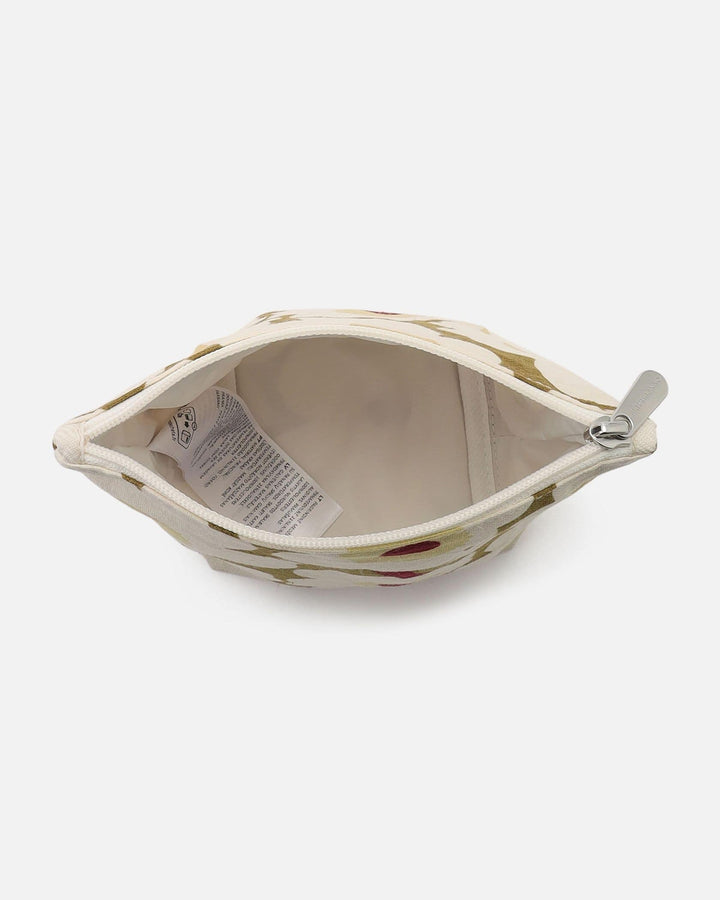 mini unikko kait cosmetic bag - green umber/cream